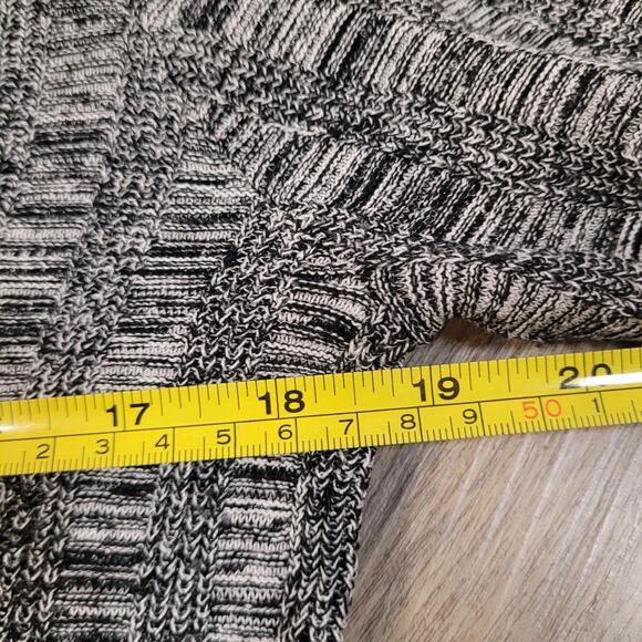 Eileen Fisher Silk Organic Linen Open Ladder Knit Sweater Women's M Gray White - Picture 5 of 6